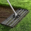 Lawn Leveling Rake Heavy Duty 30x10 Inch, Reinforced Welds, 73" Adjustable Leveler Tool with Stainless Steel Handle for Lawns, Backyard, Garden, Golf Course, Farm, Level Soil or Dirt Ground Surfaces