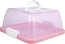 1pc Portable Cake Organizer Lid Square Cake Carrier for Food Preservation for Birthdays and Parties Thick Design Handle