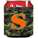 Caroline's Treasures CJ1030-SCC Letter S Monogram - Camo Green Can or Bottle Hugger Cooler Washable Drink Sleeve Collapsible Beverage Insulated Holder, Can Hugger, Multicolor