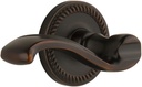 Grandeur NEWPRT_PSG_234_LH Newport Solid Brass Rose Left Handed Passage Door Lever Set with Portofino Lever and 2-3/4" Backset - Timeless Bronze