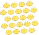 ABOOFAN 100pcs Plastic Dome Cake Containers Individual Cupcake Boxes Gold Base for Moon Cake and Pastry Packaging for Parties and Events