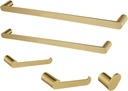 Kingston Brass BAHK6112478BB Dessau 5-Piece 18-Inch and 24-Inch Towel Bars Bathroom Accessory Set in Brushed Brass