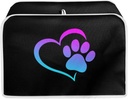 Upetstory 4 Slice Dog Paw Print Toaster Cover Oven Maker Bread Dust Cover Kitchen Broiler Appliance Organizer Bag Fingerprint Protection