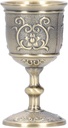 Mumusuki Vintage Bronze Goblet, Medieval Royal Chalice, Temperature Control Embossed Detailing Versatile Entertaining, Whiskey Wine Drinkware for Parties Wedding, 20ml Small Size