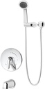 Symmons S-5504-1.5-TRM Elm Single Handle 3-Spray Tub and Hand Shower Trim in Polished Chrome - 1.5 GPM (Valve Not Included)