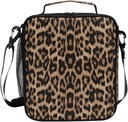 Lunch Bag Insulated Boxes Cheeteh Leopard Print Cooler Lunch Handbags African American Woman Organizer Containers for Picnic School Office