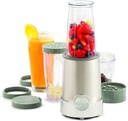 BELLA Personal Size Rocket Blender for Smoothies and Protein Shakes, Portable Juice Maker and Mini Food Processor and Grinder, 12 Piece, BPA Free Accessories, 240 W, Stainless Steel