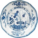 Beatriz Ball Vida Faenza Salad Plates, White and Blue Italian Pattern, Melamine, 9 Inch Round, Dishwasher Safe, Traditional Style, Set of 4