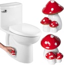 Mushroom Toilet Bolt Covers Decorative Toilet Screw Cover Caps Mushroom Bathroom Decor Cute Red Floor Bolt Caps Bottom Floor Knob Accessories Cottagecore Home House, Easy to Install 2pcs