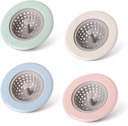 4 PCS Silicone Kitchen Sink Strainer,Large Wide Rim 4.5" Diameter
