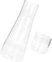 1set Capacity Glass Water Carafe with Cup Drinking for Iced Tea Juice and Beverages Stylish Table Decor Safe and Lightweight Glass Material