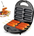 Commercial Hot Dog Machine,Corn Dog Waffle Maker Machine,Non-Stick Bakeware,Double-Sided Heating,Waffle Corn Dog Maker for Beef,Turkey,Chicken,Veggie Sausages
