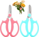 2 Pcs Garden Flower Scissors, Stainless Steel Flower Shears Premium Thickened Floral Shears with Comfortable Grip Handles Florist Cutters for Fresh Flowers Stems Branches Leaves