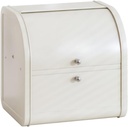 Flip-top Storage Cabinet, Metal Bread Box, Countertop Bread Storage, Multifunctional Organizer Bread Storage for Kitchen, Living Room(White,11.8 * 9.8 * 12.6in)