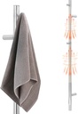 KEG Towel Warmer Wall Mounted 43-Inch Single Towel Bar with Built-in Timer, Electric Stainless Steel Heated Towel Racks for Bathroom, Brushed Nickel