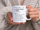 Oh For Fuck's Sake Mug, Funny Cussing Coffee Cup, Curse Word Definition, Profanity Office Gift, Sarcastic Work Present, Coworker Gag Mug