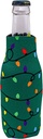 Christmas Lights Beer Bottle Coolie (Green)
