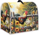 Cozeyat Farm Rooster Stand Mixer Covers Compatible with 6-8 Quart Air Fryer, Juicers Kitchen Washable Dustproof Cover for Small Appliance Protector, Kitchen Appliance Accessories