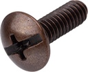 #8-32 X 1/2" Antique Copper Truss Head Machine Screws | Pack of 25 | Cabinet Door Knob, Dresser Drawer Pull Mounting Screws | MS1-SAC