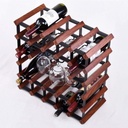 Wine Rack Wine Display Cabinet Cube Stackable and Glass Holder Storage Living Room Wine Bottle Rack for Kitchen Wine Cellar Bar Wine Show 60.2 * 50.8 * 23.5cm (50.8 * 50.8 * 23.5cm)