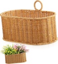 Cabilock Wall Hanging Storage Basket Indoor Hanging Basket Serving Garden Basket Decorative Fruit for Kitchens Wicker Garden Hanging Basket Vegetable Storage Plastic