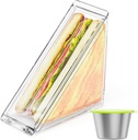 Triangle Sandwich Container, Sandwich Storage Box, Reusable Portable Acrylic Clear Sandwich Bento Box on-the-go Sandwich Holder For Lunch Picnic Travel (1pc)