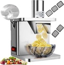 Electric Vegetable Fruit Chopper/Vegetable Food Processor/250w Electric Cubed Food/Sliced/With 5 Knife Nets And 1 Knife Disc/Stainless Steel Slicer For Home Use