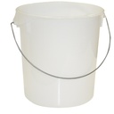 Rubbermaid Commercial Products Plastic Round Food Storage Container with Handle, 22 Quart, White, High Temperature Range Food Storage for Wet/Dry Food in Kitchen/Restaurants/Cafeteria