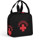 Lifeguard Insulated Lunch Bag Reusable Bento Box Cooler Tote Leakproof Containers with Ice Packs, 22*20*13cm, style, 202405212