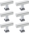NEGS 2-inchcabinet Handles Silver Silver Handles for cabinets Suitable for Cabinet Pulls Bathroom Drawers Shoe Cabinets Workstations Dressers Kitchen Display Cabinets 6-Pack