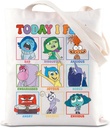ENSIANTH Cartoon Emotions Inspired Gift All The Feelings Characters Tote Bag Joy Anger Fear Sadness Railay Emotion Team Gift (feel bag)