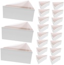 50sets Triangle Containers Cake Boxes Lids Storage Boxes for Cupcakes Muffins Biscuits Bakery Supplies