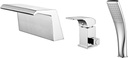 Chrome Color Square Falls Three-Piece take Showers Roman bathtub Taps