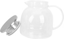 BESTOYARD Stainless Steel and Glass Pitcher Set with Lid Adjustable Beverage Jug for Water Iced Tea and Lemonade 64 oz Capacity for Home and Parties