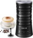 GDOR Milk Frother and Steamer, 4 in 1 Milk Steamer, 10oz Large Capacity, Cold Foam Maker, Hot Chocolate Maker, Frother for Coffee, Latte, Macchiato, Cappuccino, Black