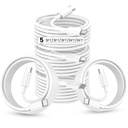 USB C Cable, 5 Pack(3ft/3ft/3ft/6ft/6ft)60W Fast Charging Cord Type C, USBC to USBC Cable Compatible with iPhone 17/17 Pro Max/17 Pro/17 Air/16/16 Pro/16 Plus/16 Pro Max/15/15 Pro/15 Pro Max (White)