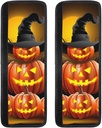 Halloween Pumpkins Refrigerator Door Handle Covers Set of 2, Handle Protector for Fridge Microwave Oven Moon Maple Leaf Appliance Handles Wrap Cloth 15.7x5.5 in