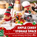 2PCS Gingerbread Men Jars, Christmas Jars Gingerbread Cookie Jar Large Strong Sealing Lightweight Tough and Durable Visible for Christmas Party Gifts Gifts Company Holiday Gifts