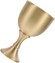 VOSAREA Vintage Brass Chalice Goblet Medieval Style Wine Cup for First Communion Altar Use and Special Occasions Elegant Beverage Drinking Vessel