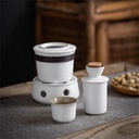Zen Sake Wine Set Ceramic Wine Heater Japanese Rice Wine Hot Pot Wine Distributor Household Wine Glass