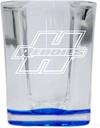 R and R Imports Henderson State Reddies 2 Ounce Engraved Shot Glass Square Blue Base Officially Licensed Collegiate Product 2-Pack