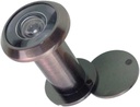 Copper Door Viewer with Rear Lid Prying-Resistant Security Peephole Large Viewing Angle Pinhole for Home Office Hotel Bronze Door Hole Protector