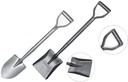 2 Pcs Handle Mini Spade with Shovels for Digging - All Metal Square Point Shovel - Steel Shovel Straight Spade（wh000007）