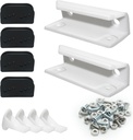 DK100-A Shed Door Tune-Up Kit for Arrow Sliding Shed Doors, Complete Replacement Parts for Metal Shed Door Glides Kit-White
