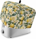 Toaster Cover 2 Slice Yellow Lemon Toaster Oven Cover with Pockets Flower Leaf Bakeware Protector Small Kitchen Appliance Dust Covers and Fingerprint Protection Bread Machine Cover Decor