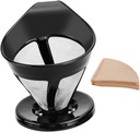 Manual Hand Drip Filter Pot Filter Paper Cups Stainless Steel Dripper for Coffee Pot