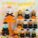 Blosssound 24 Set Christmas Candy Party Favors Mini Gumball Machine 3.8 Inch Candy Holder Dispenser Plastic Candies Box for Xmas Birthday Gift Prizes Party Decor(Vintage)