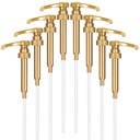 8-Pack Gold Little Squirt Syrup Pumps for Coffee Syrup Bottles, Fits 750ml 25.4oz Bottles, Coffee Syrup Dispenser