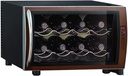 8-Bottle Wine Cooler, Free-Standing Wine Cellar, Countertop/Built-in Refrigerator, Stainless Steel Wine Storage with Fridge Space, Quiet Operation