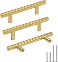 Goldenwarm 25 Pack 3 Inch Gold Cabinet Handles Brushed Gold Cabinet Pulls Brass Drawer Pulls Kitchen Drawer Handles for Furniture Hardware